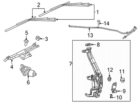 2023 Dodge Durango Wiper & Washer Components Diagram 3 - Thumbnail
