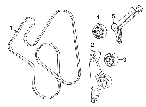 2022 Jeep Gladiator Belts & Pulleys, Cooling Diagram 2 - Thumbnail