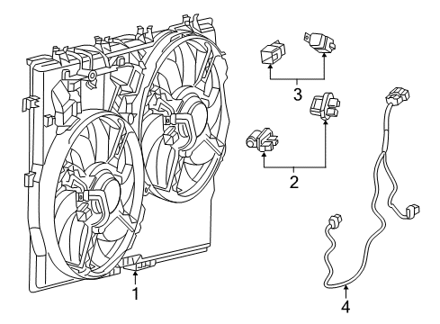 2022 Ram ProMaster 2500 Cooling System, Radiator, Water Pump, Cooling Fan Diagram 1 - Thumbnail