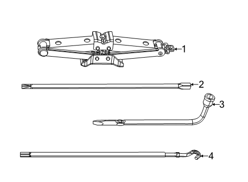 2022 Jeep Gladiator Jack & Components Diagram