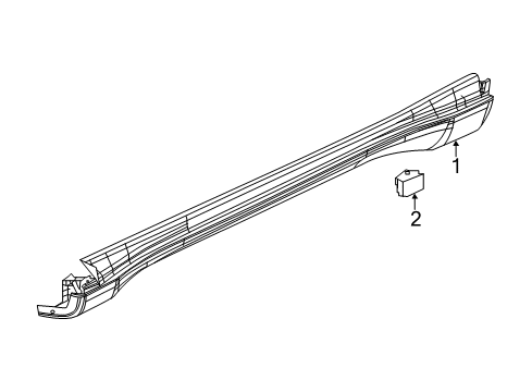 2022 Jeep Compass Exterior Trim - Pillars Diagram