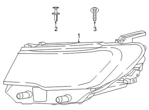 2023 Jeep Compass Headlamp Assembly Diagram for 68441586AF