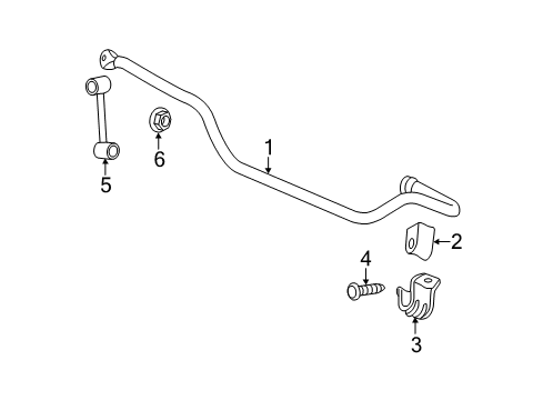 2022 Jeep Grand Cherokee WK Stabilizer Bar & Components - Front Diagram 2 - Thumbnail
