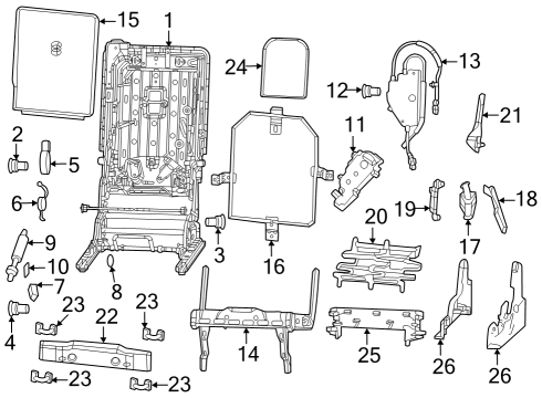 2023 Jeep Wagoneer L Second Row Seats Diagram 2 - Thumbnail