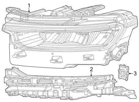 2021 Jeep Grand Cherokee L Mount Bracket, Passenger Side Diagram for 68530630AA