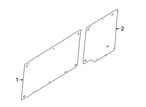 2022 Ram ProMaster 2500 Glass - Side Panel Diagram 1 - Thumbnail