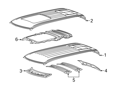 2023 Ram 1500 Roof & Components Diagram 2 - Thumbnail