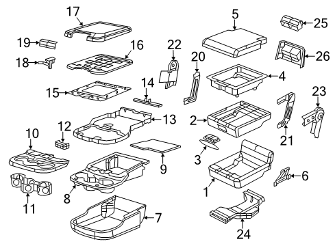 2021 Ram 1500 Classic Front Seat Components Diagram 1 - Thumbnail
