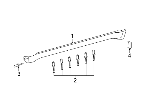 2023 Dodge Durango Exterior Trim - Pillars Diagram