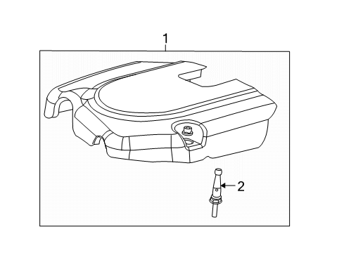 2022 Dodge Challenger Engine Parts, Engine Appearance Cover Diagram 1 - Thumbnail