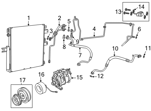 2017 Ram 2500 Compressor Diagram for 55111444AD