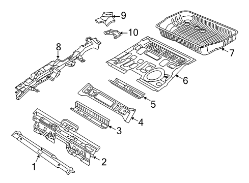 2022 Chrysler Voyager Rear Floor & Rails Diagram