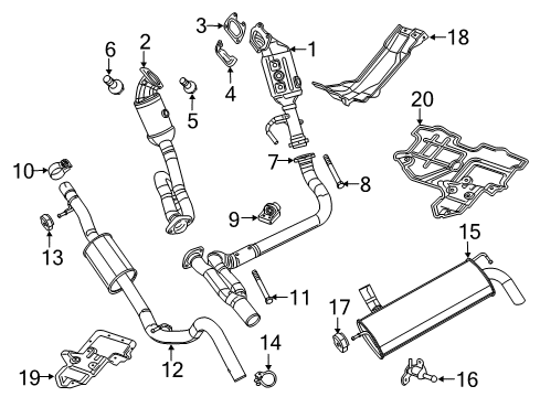 2024 Jeep Wrangler Exhaust Components Diagram 2 - Thumbnail