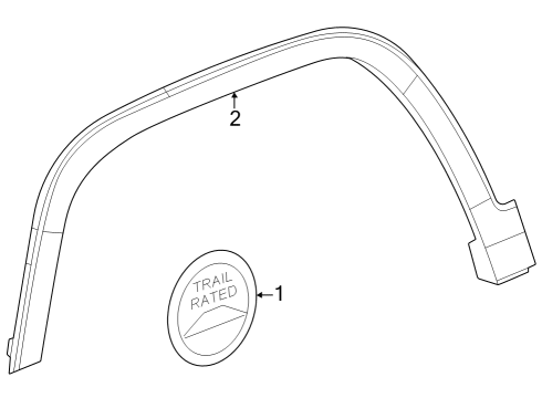 2024 Jeep Grand Cherokee Exterior Trim - Fender Diagram 1 - Thumbnail