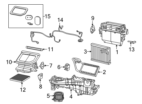 2020 Jeep Gladiator Cabin Air Filter Diagram for 68565698AA