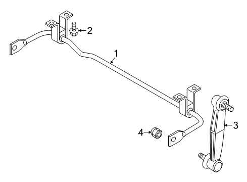 2021 Jeep Renegade Rear Suspension Components, Stabilizer Bar Diagram 2 - Thumbnail