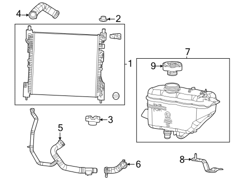 2023 Jeep Grand Cherokee Radiator & Components Diagram 4 - Thumbnail