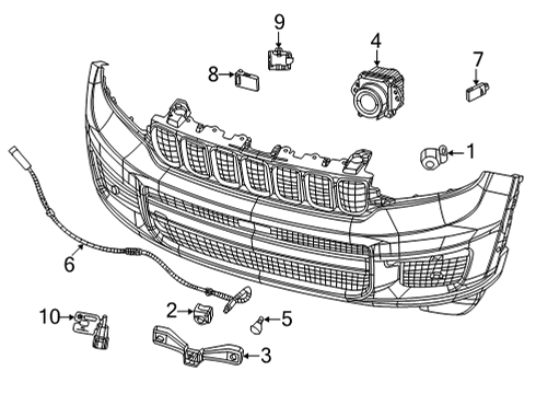 2021 Jeep Grand Cherokee L Camera, Front Diagram for 4672591AB