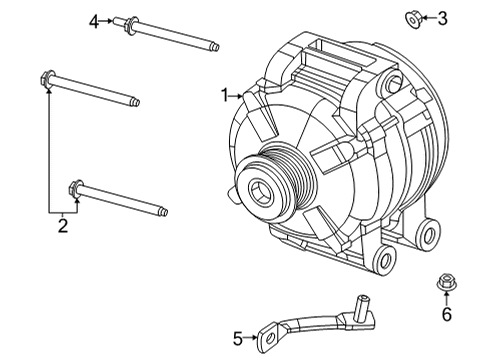 2023 Dodge Durango Bracket Diagram for 68045250AC