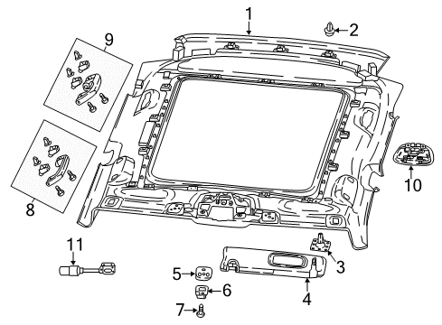 2022 Jeep Compass Headliner Diagram