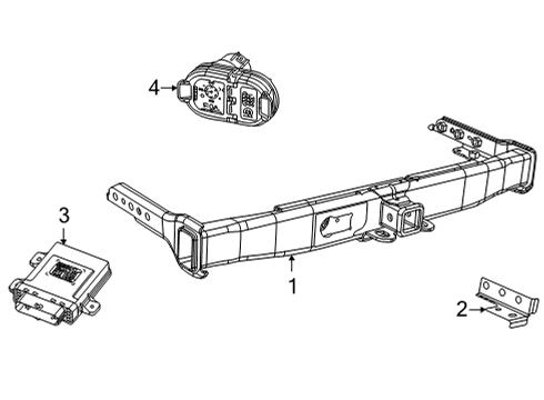 2023 Jeep Grand Cherokee L Trailer Hitch Components Diagram 1 - Thumbnail