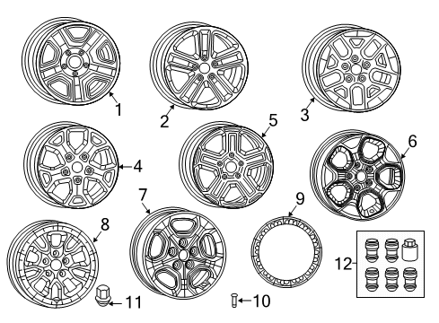 2023 Jeep Wrangler Wheels Diagram 1 - Thumbnail