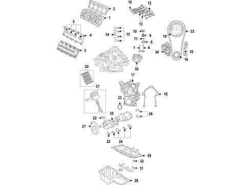 2019 Dodge Challenger Cylinder Head Diagram for 53010852AE