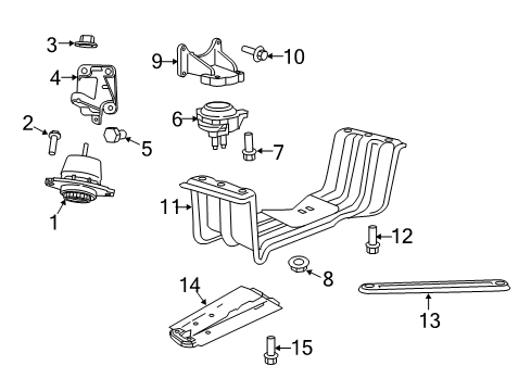 2023 Dodge Durango Engine & Trans Mounting Diagram 1 - Thumbnail
