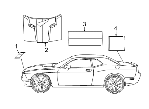 2022 Dodge Challenger Stripe Tape Diagram 2 - Thumbnail