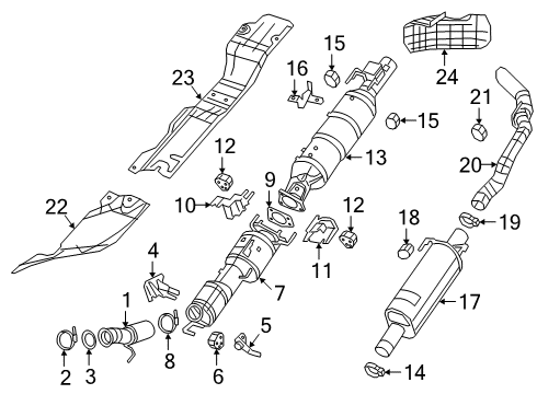 2023 Ram 2500 Exhaust Components Diagram 2 - Thumbnail