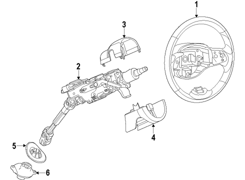 2022 Jeep Cherokee Steering Column & Wheel, Steering Gear & Linkage Diagram 1 - Thumbnail