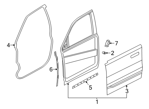 2023 Ram 1500 Door & Components Diagram 1 - Thumbnail