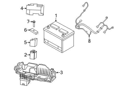 2022 Jeep Wrangler Battery, Cooling System  Diagram 2 - Thumbnail