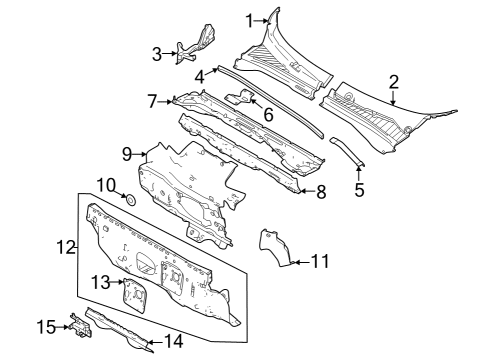 2024 Dodge Hornet Dash Panel Diagram for 68609979AA