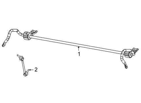 2024 Jeep Grand Cherokee L Stabilizer Bar & Components - Rear Diagram