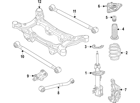 2021 Jeep Renegade Rear Suspension Components, Stabilizer Bar Diagram 6 - Thumbnail