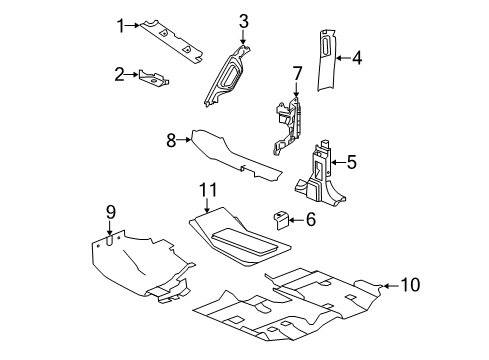 2021 Jeep Wrangler Cowl Kick Panel Diagram for 6BM29TX7AH