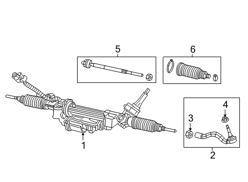 2021 Jeep Grand Cherokee Steering Gear Diagram for 68594299AB
