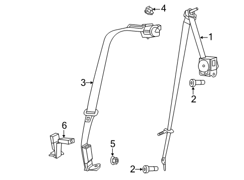 2021 Dodge Charger Rear Seat Belts Diagram