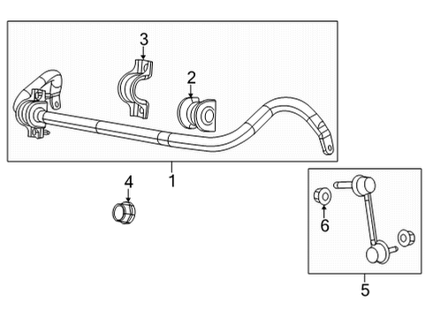 2023 Dodge Durango Stabilizer Bar & Components  Diagram