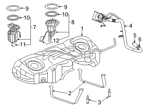 2022 Dodge Charger Fuel Pump Diagram for 68643661AA
