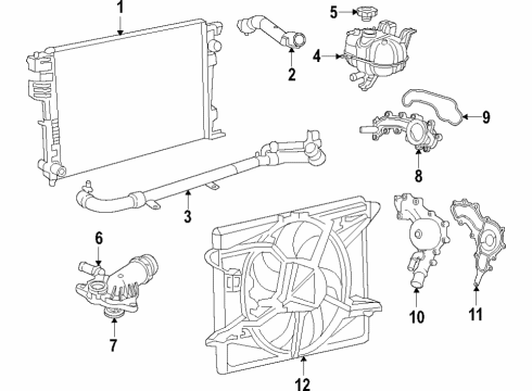 2022 Chrysler Voyager Cooling System, Radiator, Water Pump, Cooling Fan Diagram 2 - Thumbnail
