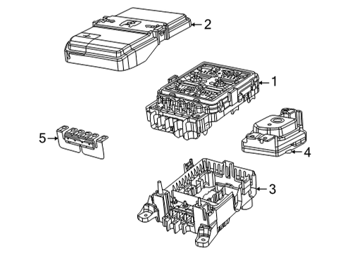 2021 Jeep Grand Cherokee L Fuse, Front Diagram for 68496448AA