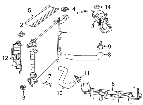 2022 Jeep Grand Cherokee WK Baffle, Lower Diagram for 68328725AA