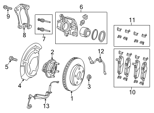 2020 Jeep Cherokee ABS Sensor, Rear Diagram for 68291949AC