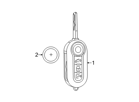 2022 Ram ProMaster 2500 Keyless Entry Components Diagram