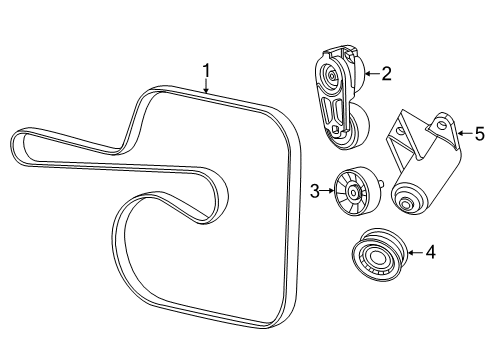 2022 Dodge Durango Belts & Pulleys  Diagram 2 - Thumbnail