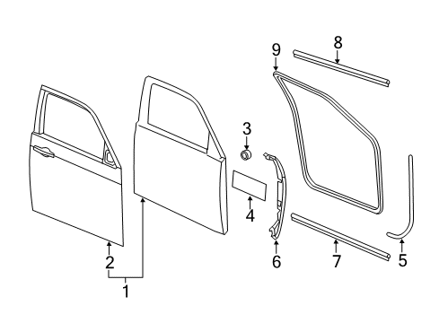 2022 Chrysler 300 Outer Panel, Rear Diagram for 55113442AE