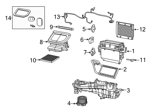 2022 Jeep Wrangler Heater Components Diagram