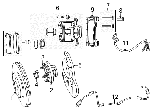 2022 Dodge Challenger Front Brakes Diagram 1 - Thumbnail